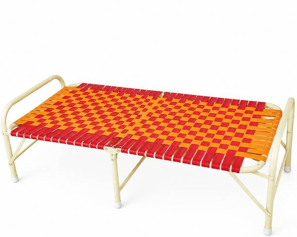 rajafuel Folding Wire Cot with Heavy Duty Metal Frame Metal Single Bed, 90 cm x 70 cm (2.95 ft x 2.3 ft)