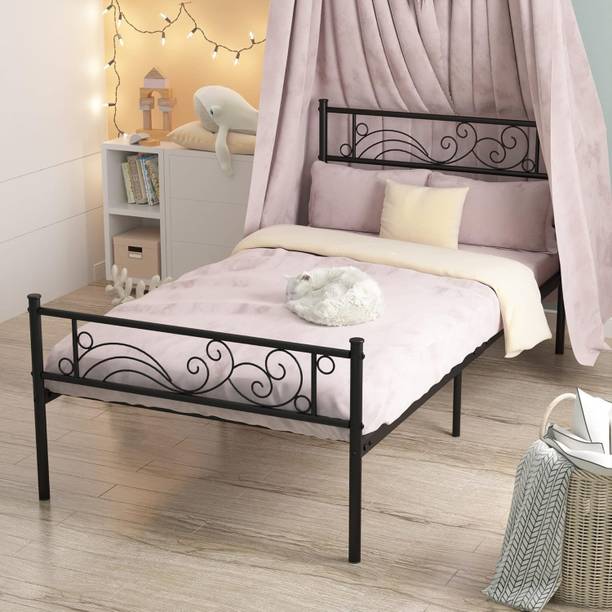 Z H Handicrafts Twin Bed Frame with Headboard Metal Bed Frame Twin Size. Metal Single Bed