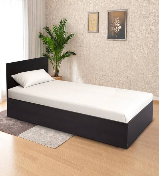 Mintwud Persia Single Bed in Wenge Finish with Box Storage Engineered Wood Single Box Bed, 202 cm x 80 cm (6.63 ft x 2.62 ft)