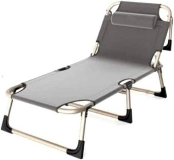 yorten Adjustable Folding Recliner Camping Bed Cot Beach for Adults Outdoor Travelling Metal Single Box Bed, 192 cm x 60 cm (6.3 ft x 1.97 ft)