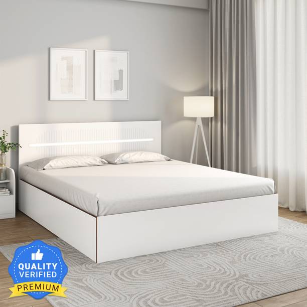 Nilkamal Capsule Max with Storage | Lighted Headboard | 1 Year Warranty Engineered Wood King Box Bed