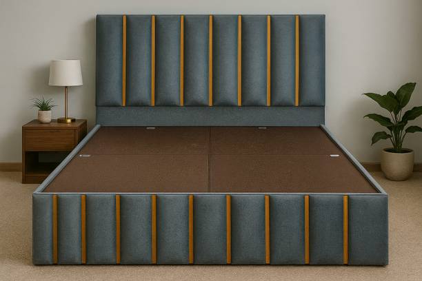 Maica Engineered Wood Double Box Bed, 198 cm x 183 cm (6.5 ft x 6.0 ft)