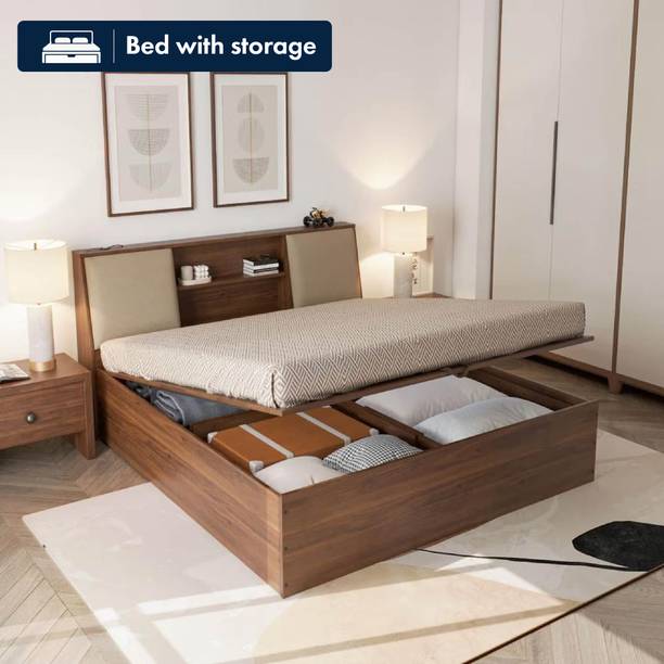 Wakefit Orion Engineered Wood King Hydraulic Bed, 223 cm x 191 cm (7.32 ft x 6.27 ft)