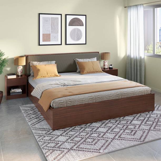 Interio by Godrej Restomagic Dual Mattress + Eden V2 Engineered Wood King Drawer Bed, 213.5 cm x 188.4 cm (7.0 ft x 6.18 ft)