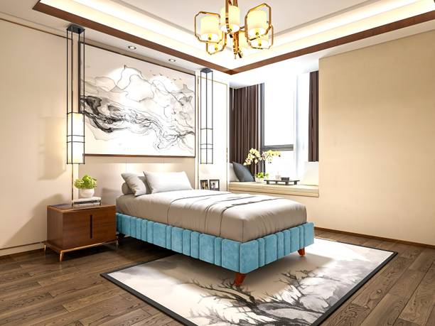 Flipkart Perfect Homes Engineered Wood Upholstered Single Bed For Living Room | Bedroom | Engineered Wood Single Bed
