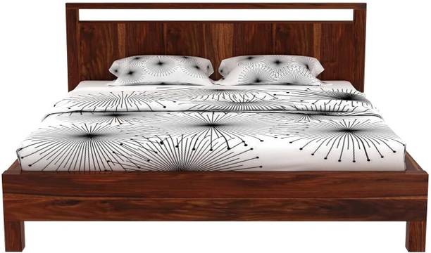 WOODENJOY Sheesham Wood Bed/Cot/Palaung Without Storage For Bedroom/Home Solid Wood King Bed
