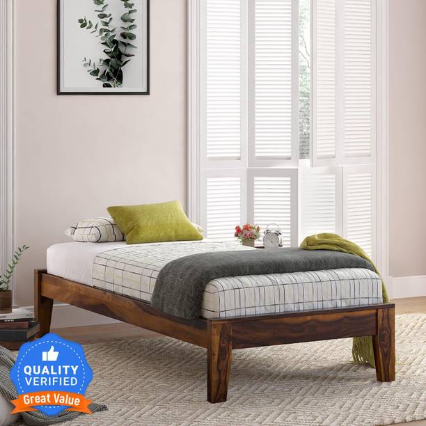 Devsignature solid Wood Bed/Cot/Palaung For Bed Room/Home/Hotel Solid Wood Single Bed