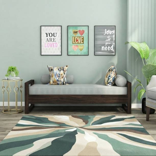 Shree Jeen Mata Enterprises Solid Sheesham Wood Diwan Bed | Day Bed | Single Bed | Hallway Sofa | Lounge Bed Solid Wood Single Bed, 182.88 cm x 81.28 cm (6.0 ft x 2.67 ft)