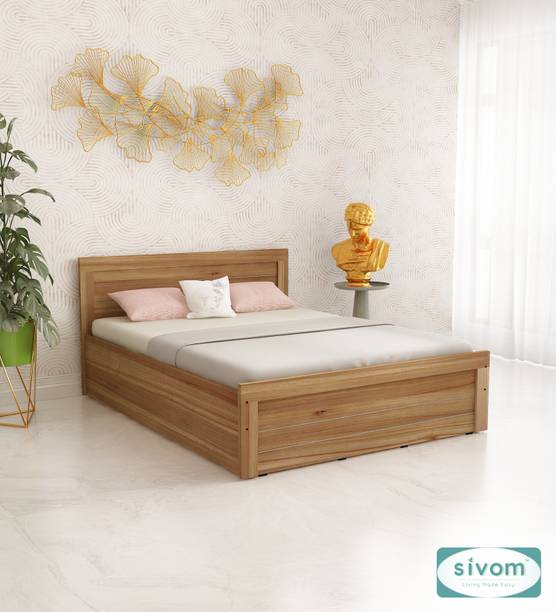SIVOM SCANDI Modular Box Bed with Storage Engineered Wood Queen Box Bed, 206 cm x 160 cm (6.76 ft x 5.25 ft)