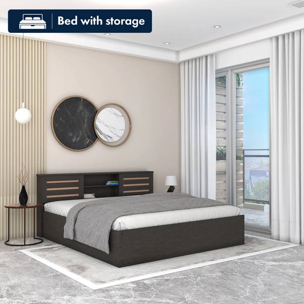 Flipkart Perfect Homes Waltz Engineered Wood King Box Bed, 217.9 cm x 192.5 cm (7.15 ft x 6.32 ft)