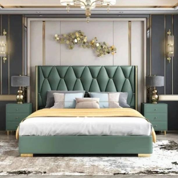 HighTable Double Bed Modern Design Solid Wood Double Box Bed