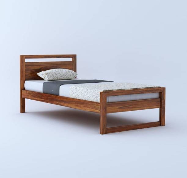 Perfect Pieces Sheesham (Rosewood) Bed for Bedroom Solid Wood Single Bed, 203 cm x 96 cm (6.66 ft x 3.15 ft)