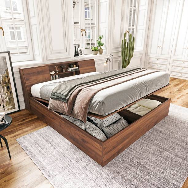 Wakefit Orion Engineered Wood King Hydraulic Bed, 191 cm x 223.2 cm (6.27 ft x 7.32 ft)