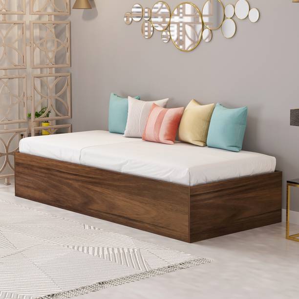 BLUEWUD Maltein Single Diwan Day Bed with Storage Box for Kids Adult Bedroom Engineered Wood Single Box Bed