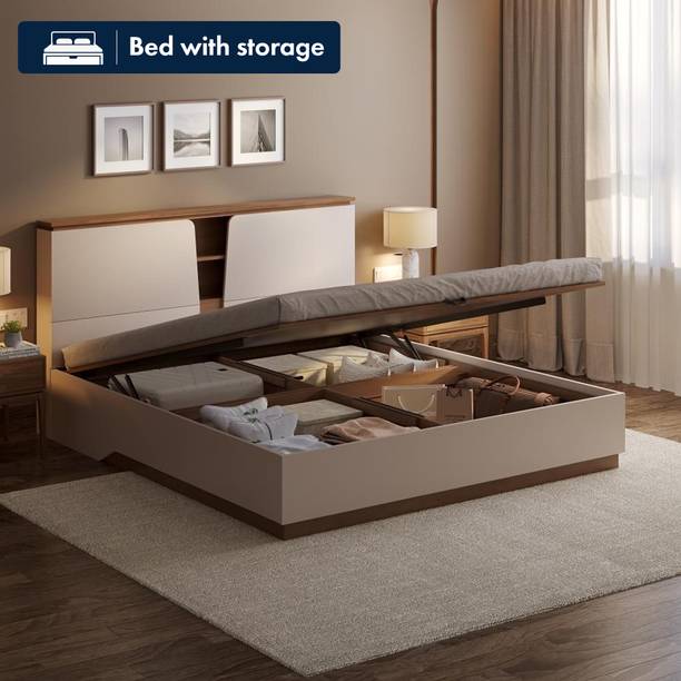 Wakefit Kora Engineered Wood King Hydraulic Bed, 216.7 cm x 187.4 cm (7.11 ft x 6.15 ft)