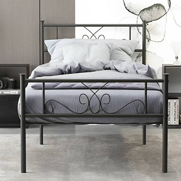 Vibrant Interior AMOL BLACK (6X3) Metal Single Bed