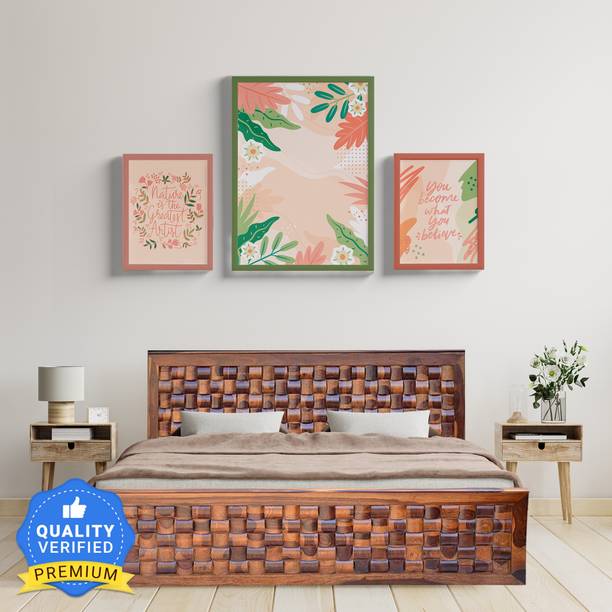 Meera Handicraft Sheesham Wood Solid Wood King Bed, 209.8 cm x 188.2 cm (6.88 ft x 6.17 ft)