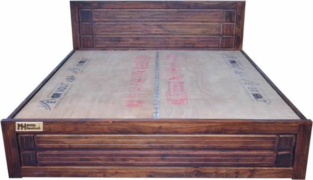 Meera Handicraft bed solid sheesham wood in queen size Delivery Condition - DIY(Do-It-Yourself)) Solid Wood Queen Bed