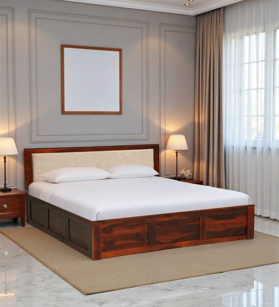 Shekhawati Home Kashtha Sheesham Wood Double Bed with Hydraulic Storage Without Headboard | Solid Wood Queen Hydraulic Bed, 211 cm x 159 cm (6.92 ft x 5.22 ft)
