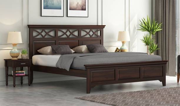 DEMIWALL Sheesham Wood King Size Bed without Storage for Living Room Solid Wood King Bed
