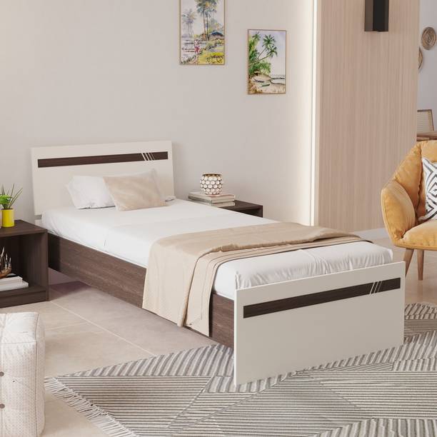 BLUEWUD Pollo Single Bed Without Storage for Bedroom Home Furniture Engineered Wood Single Bed