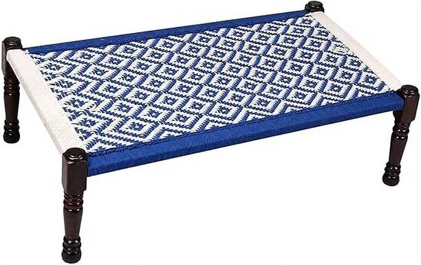 Shanti Art Handcrafted Wooden Charpai with Handwoven Rope Seat for Home & Outdoor Use Metal Single Bed, 182 cm x 91 cm (5.97 ft x 2.99 ft)