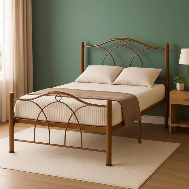 roshan furniture Modern Metal Bed Frame | Heavy Duty Iron Bed | Strong & Durable | Easy Assembly Metal Double Bed, 183 cm x 122 cm (6.0 ft x 4.0 ft)
