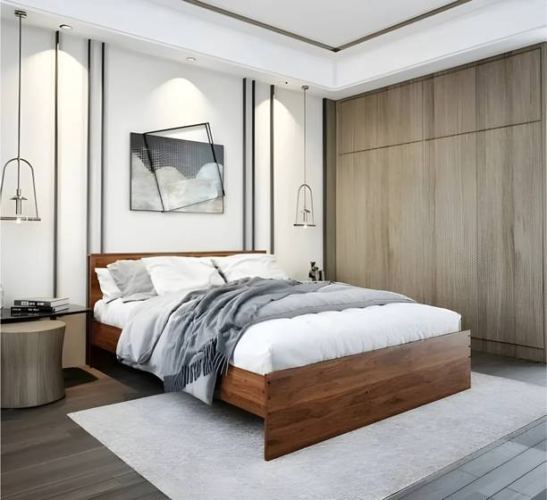 Furnisio Engineered Wood Queen Box Bed