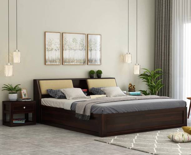 Flipkart Perfect Homes Sheesham ( Rosewood ) Solid Wood Queen Box Bed, 223.52 cm x 157.48 cm (7.33 ft x 5.17 ft)