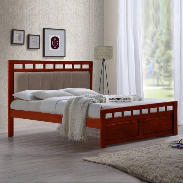 Gouravgenic Handicraft Teak (Sagun) Solid Wood King Bed