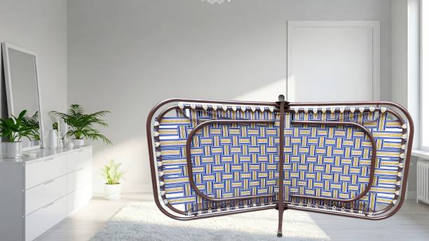 Zain LINNA Funiture 2.5(×)5 FEETSingle Folding Bed | Folding Palang | Metal Single Bed
