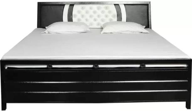 SoftSoul Furniture Metal Single Hydraulic Bed, 182 cm x 121 cm (5.97 ft x 3.97 ft)