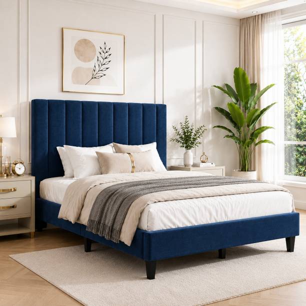 CRIGE Fabric King Size Bed For Hotel, Bedroom Engineered Wood Single Bed, 183 cm x 92 cm (6.0 ft x 3.02 ft)