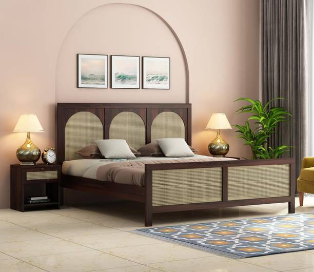 Taskwood Furniture Solid Sheesham Wood King Size Bed For Bed Room, Kids Room, Hotel. Solid Wood King Bed