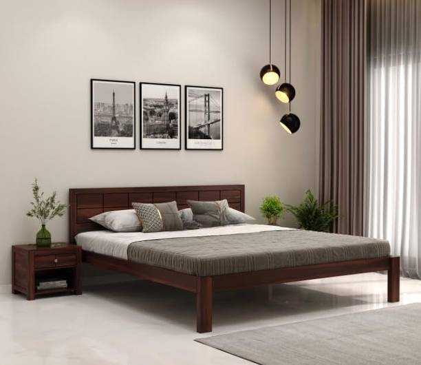 Ferrovilla Solid Wood Queen Bed, 198.12 cm x 152.4 cm (6.5 ft x 5.0 ft)