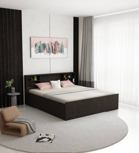 SIVOM Eden Box Bed with Storage Engineered Wood King Box Bed Engineered Wood King Box Bed