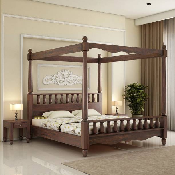 WOODENJOY Sheesham Wood Bed/Cot Bed/Palang For Bed Room/Home/Hotel Solid Wood Queen Bed