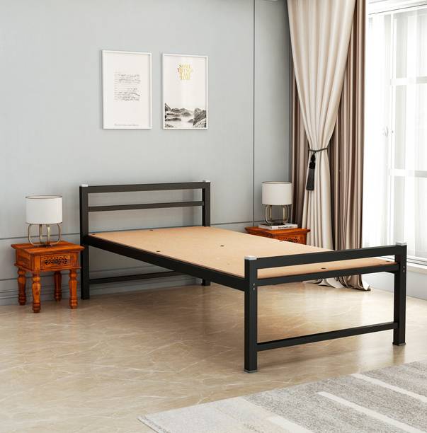 Ziaula ZIAULA Premium Metal Bed Iron Bed with Attached MDF Board (Single) Metal Single Bed