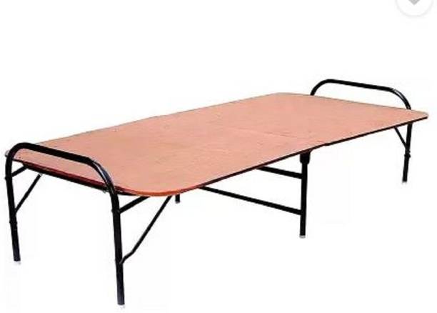 RAMB Single Size Folding Bed Size Plywood Folding Bed for Household Metal Single Bed, 91.44 cm x 91.44 cm (3.0 ft x 3.0 ft)