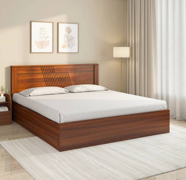 MANDEEPDESIGNS WHD_EWB_001 Engineered Wood Double Box Bed, 51 cm x 183 cm (1.67 ft x 6.0 ft)