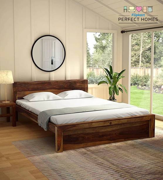 Flipkart Perfect Homes Sheesham Solid Wood Queen Bed