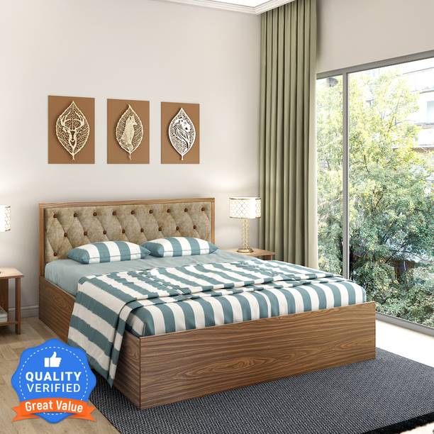 A GLOBIA CREATIONS ORION Engineered Wood Queen Box Bed
