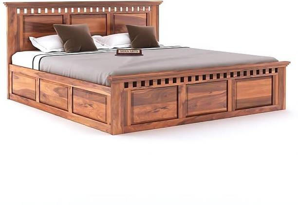 SONA ART & CRAFTS Solid Wood Queen Box Bed