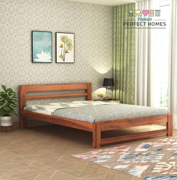 Flipkart Perfect Homes Solid Wood Queen Bed