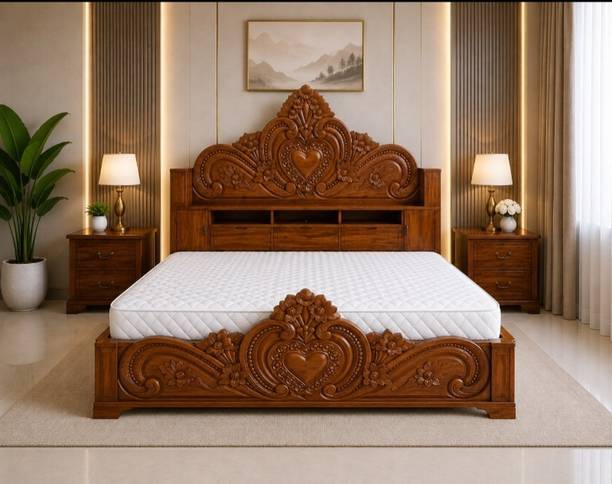 Model art furniture Solid Wood King Box Bed, 198.12 cm x 182.88 cm (6.5 ft x 6.0 ft)