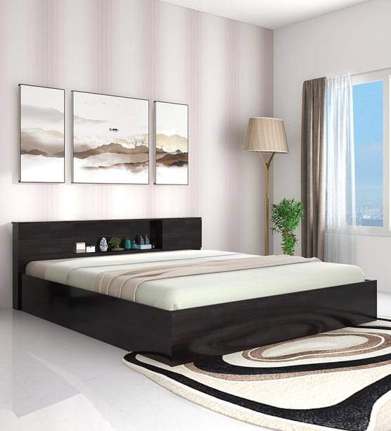 LEF Engineered Wood Queen Box Bed, 213 cm x 160 cm (6.99 ft x 5.25 ft)