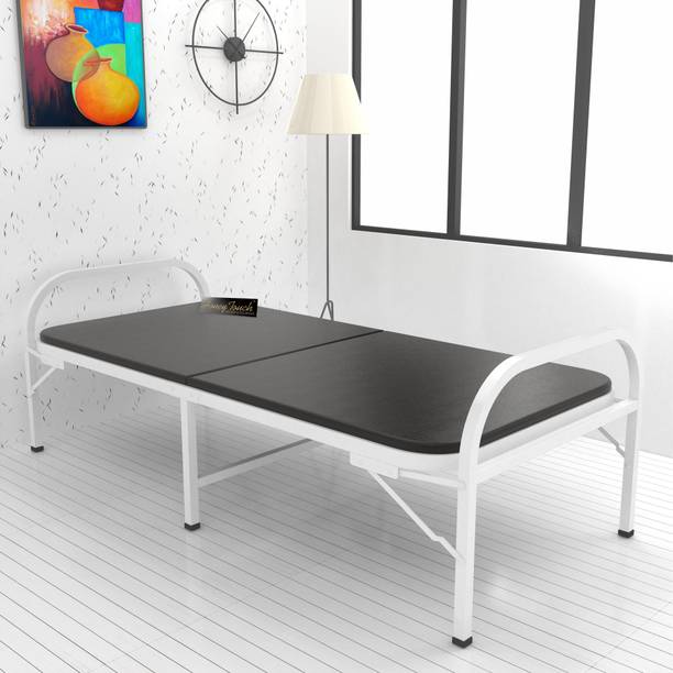 HoneyTouch Folding 3ft x 6ft with Mattress Metal Single Bed