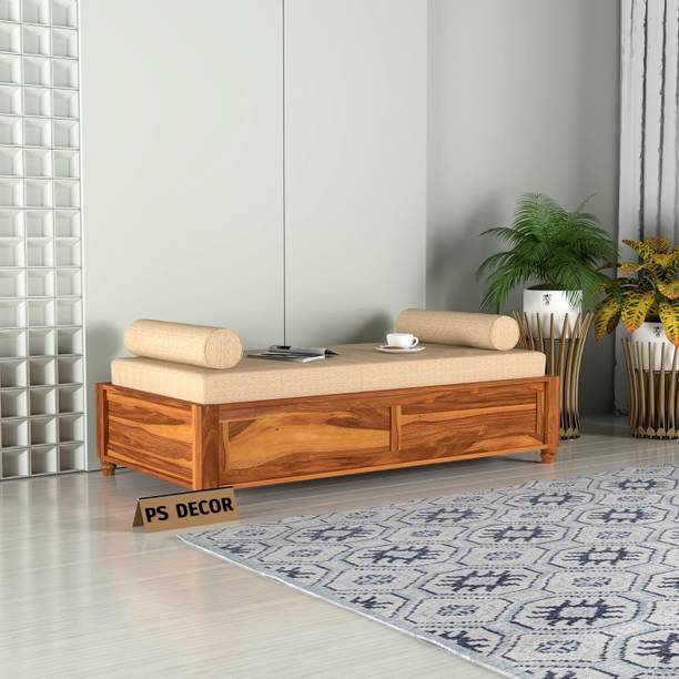 Ekdantix Furniture Solid Sheesham Wood Diwan Bed With Storage for Living Room Without Mattress Solid Wood Single Box Bed, 179 cm x 97 cm (5.87 ft x 3.18 ft)