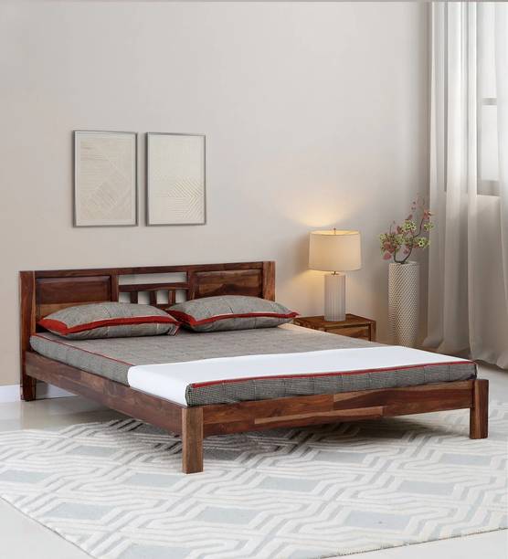mp enterprises Aroma Sheesham ( Rosewood) Solid Wood Queen Bed