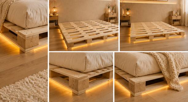 Prime Wooden Packers Beautiful Platform Bed Frame Engineered Wood Single Bed, 183 cm x 122 cm (6.0 ft x 4.0 ft)